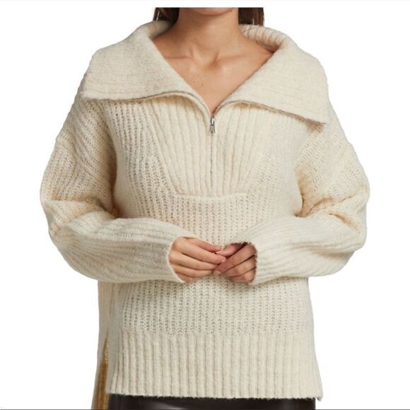 A.L.C. Everett Quarter-Zip Sweater Alpaca / Wool Blend - Picture 8 of 8